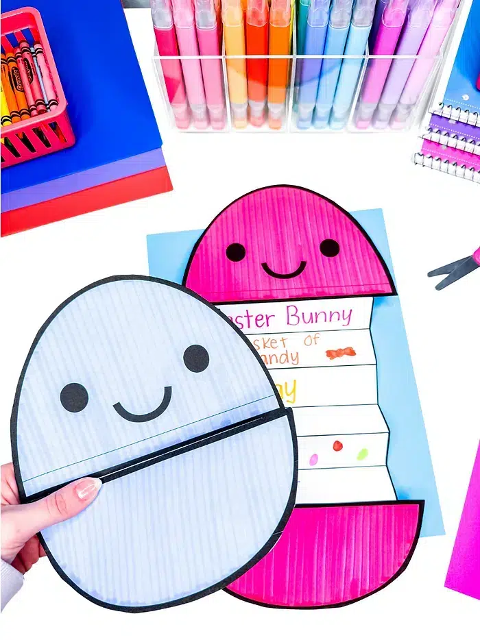 a photo of an egg acrostic poem.