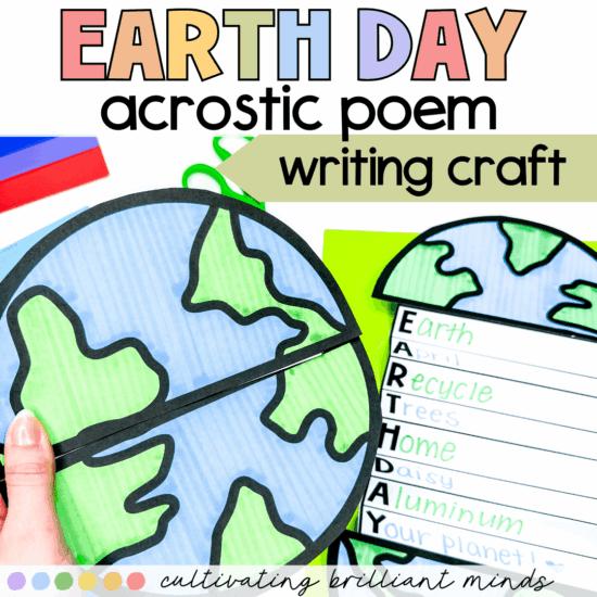 Earth Day acrostic poem craft