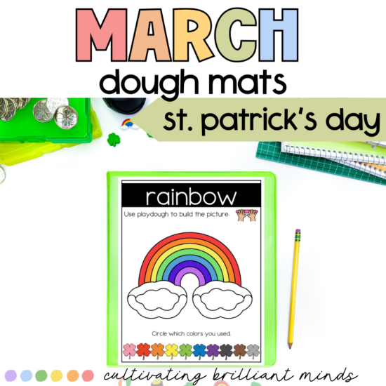 St. Patrick's Day play dough mats