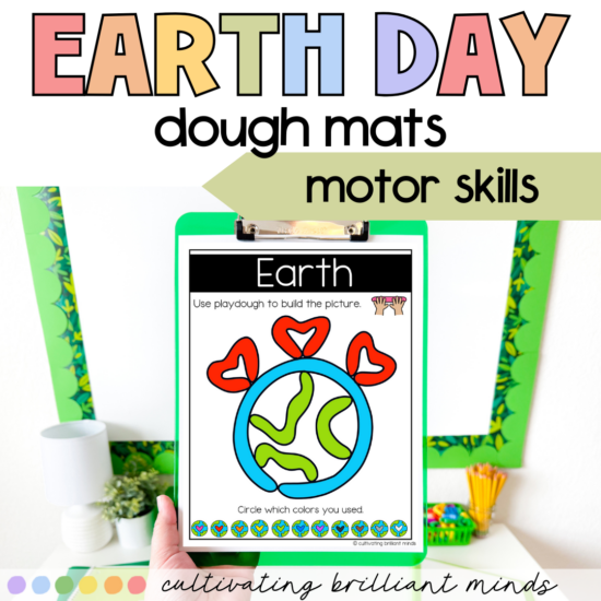 Earth Day play dough mats