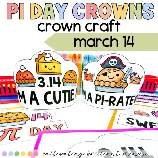 Pi Day crown crafts