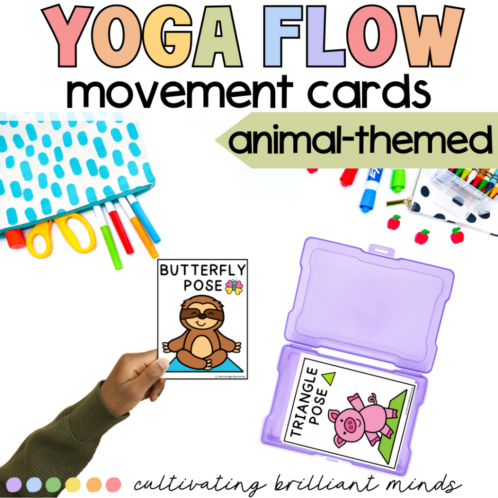 1 - Cultivating Brilliant Minds a product mockup of yoga cards
