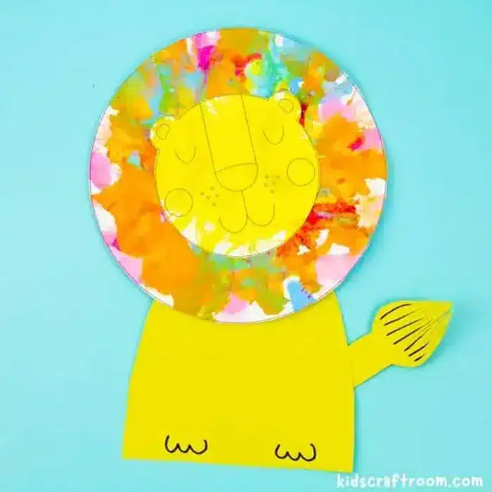 A photo of a lion craft