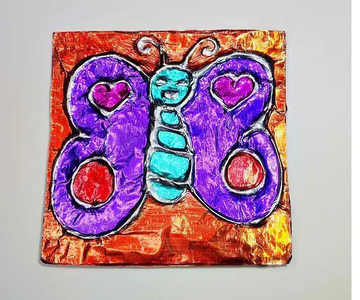 a photo of a foil butterfly
