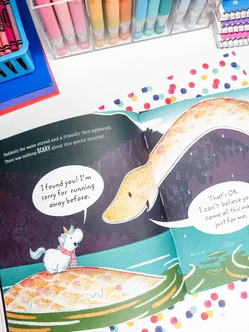 a photo of the picture book "Wee Unicorn"