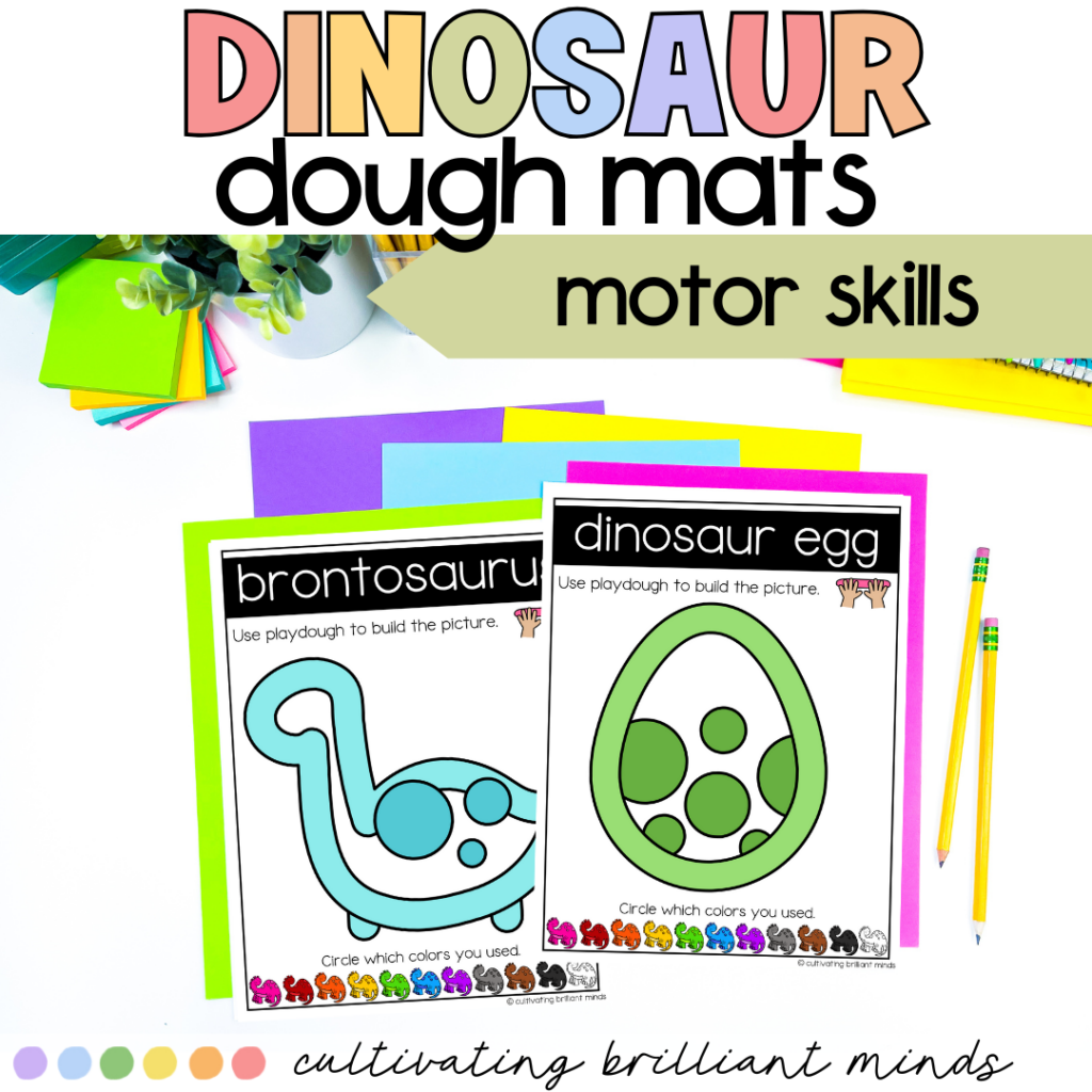 2 - Cultivating Brilliant Minds Dinosaur play dough mats