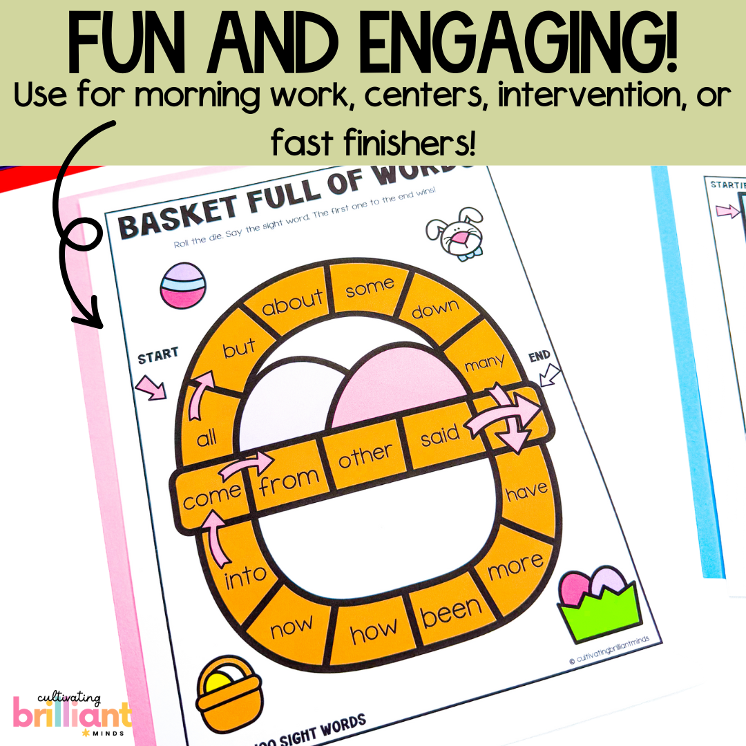 3 - Cultivating Brilliant Minds Easter printable board games
