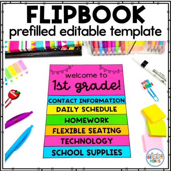 a back to school flipbook for parents