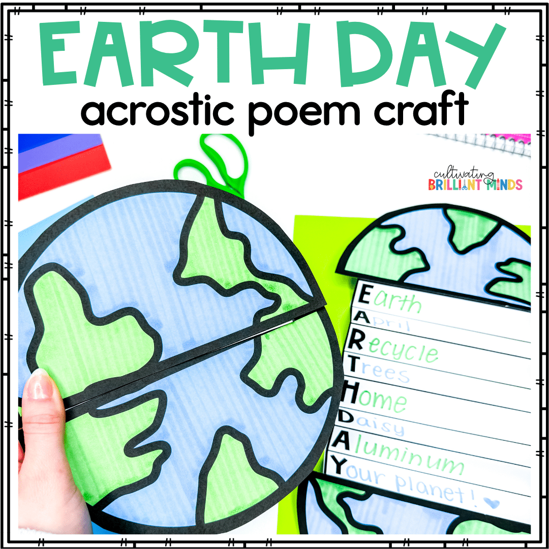 Earth Day Acrostic Poem - Cultivating Brilliant Minds an acrostic poem of "EARTH DAY"