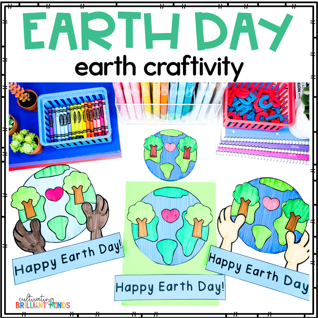 Earth Day Craft - Cultivating Brilliant Minds an earth craft that says "happy earth day"