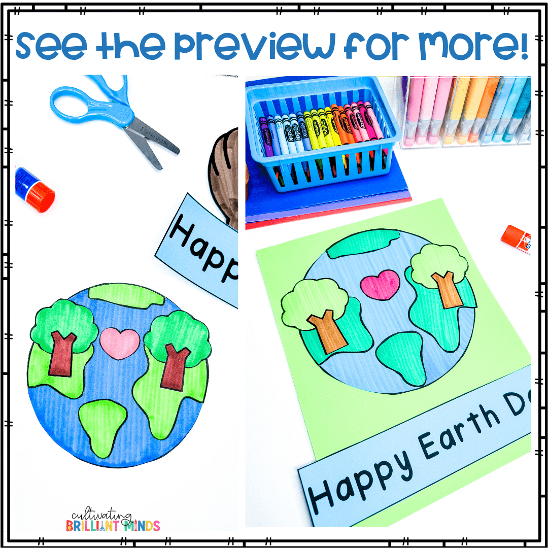 Earth Day Craft - Cultivating Brilliant Minds an earth craft that says "happy earth day"