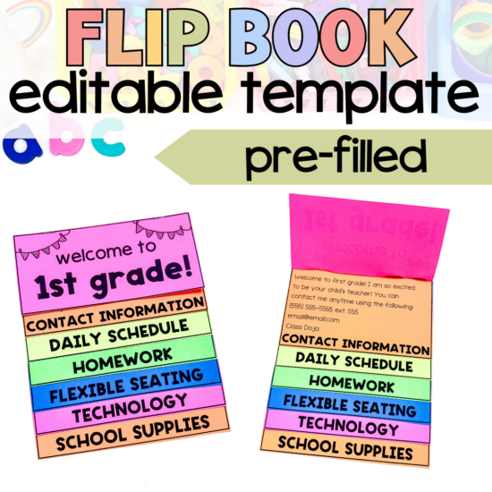Meet the teacher flip book