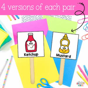 Food Pair Partner Cards - Cultivating Brilliant Minds ketchup and mustard partner cards to pair students up