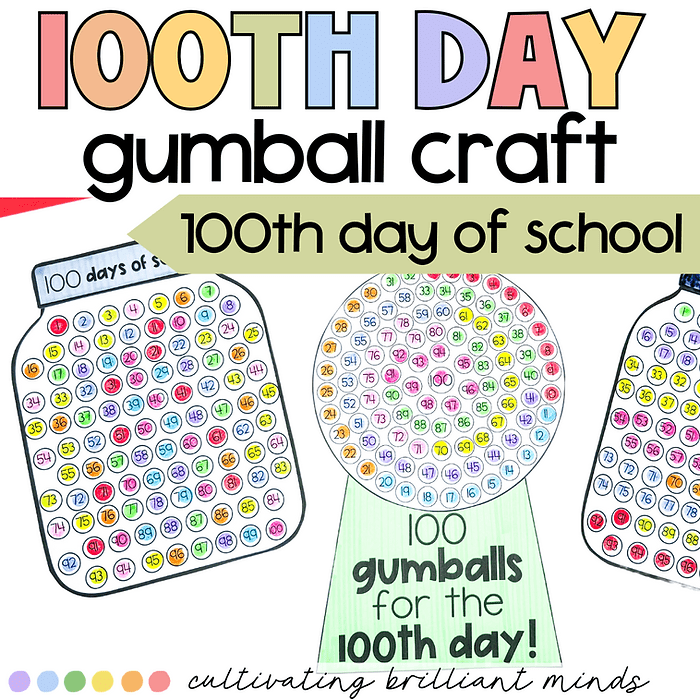 image - Cultivating Brilliant Minds One hundredth day of school activities