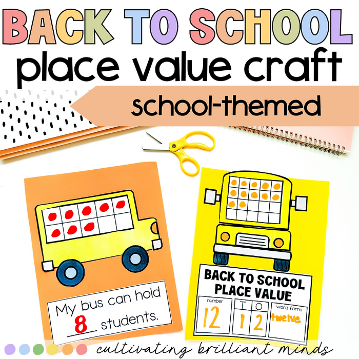 image - Cultivating Brilliant Minds Back to school place value crafts