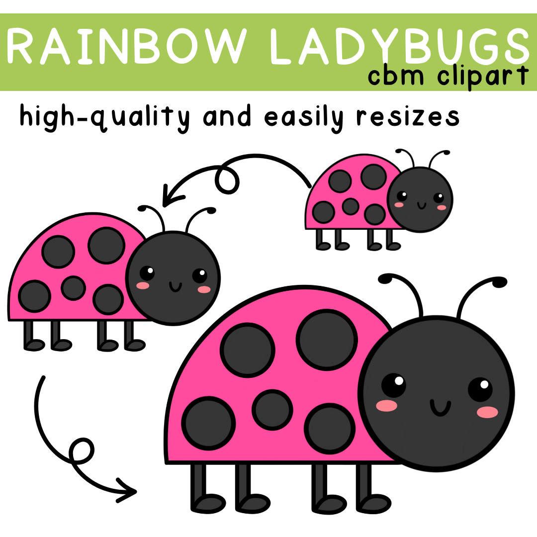 2 - Cultivating Brilliant Minds Rainbow ladybugs clipart
