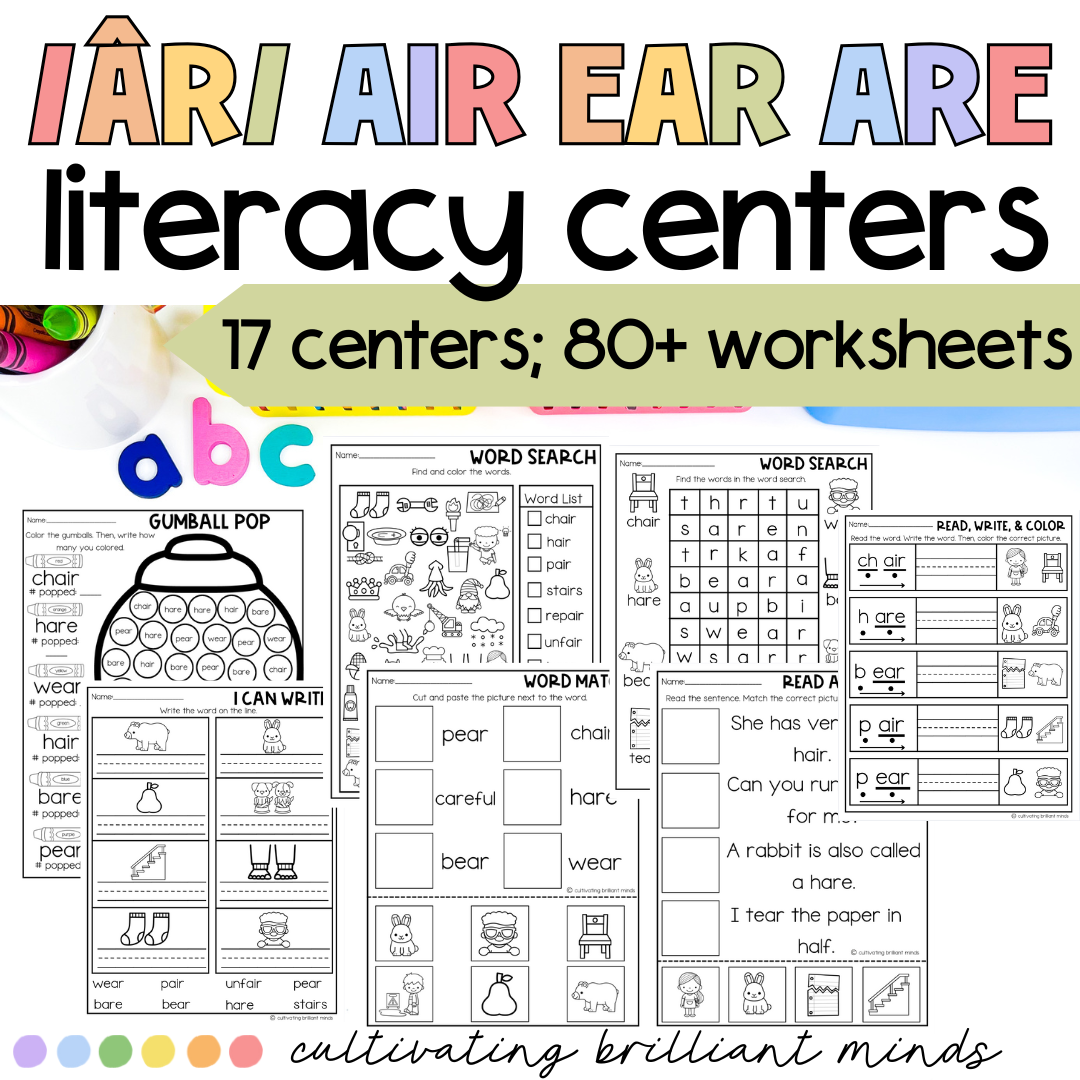 3 - Cultivating Brilliant Minds Are, ear, air literacy centers