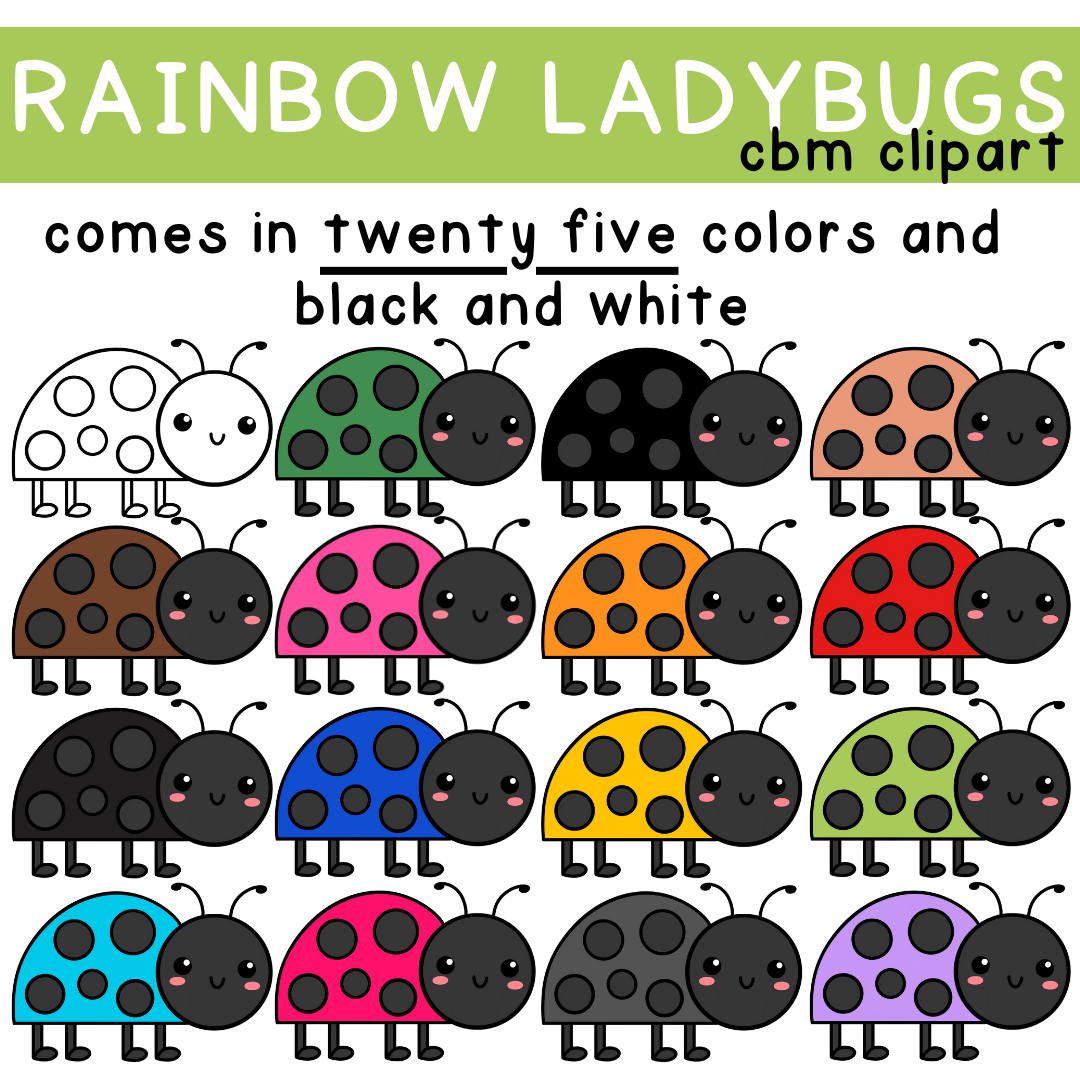 3 - Cultivating Brilliant Minds Rainbow ladybugs clipart
