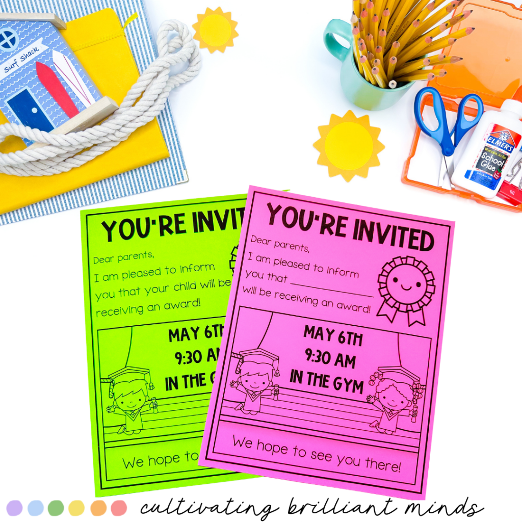 4 - Cultivating Brilliant Minds end of the year parent letters