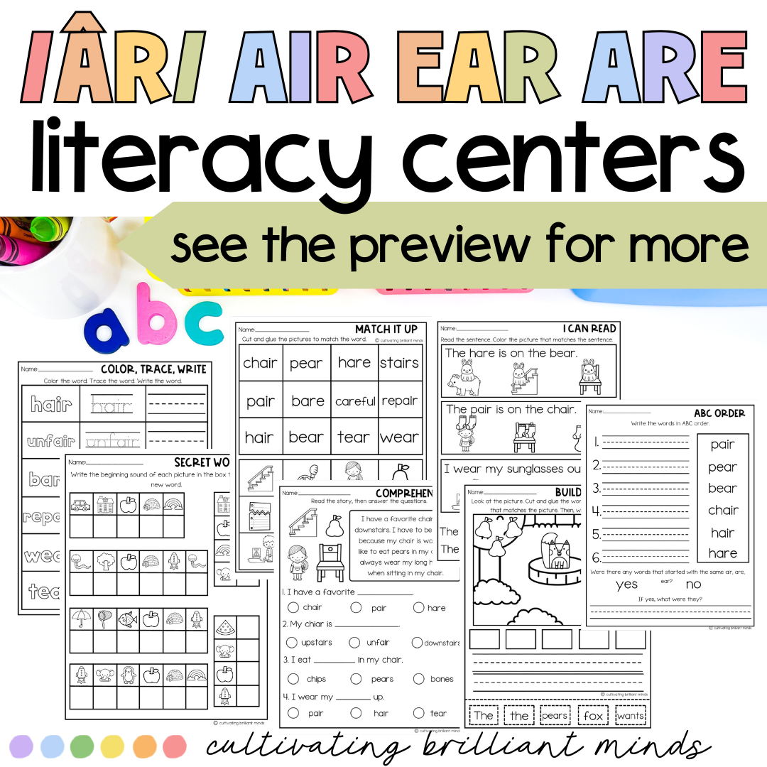 4 - Cultivating Brilliant Minds Are, ear, air literacy centers