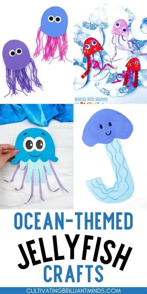 a collage of jellyfish crafts for kids