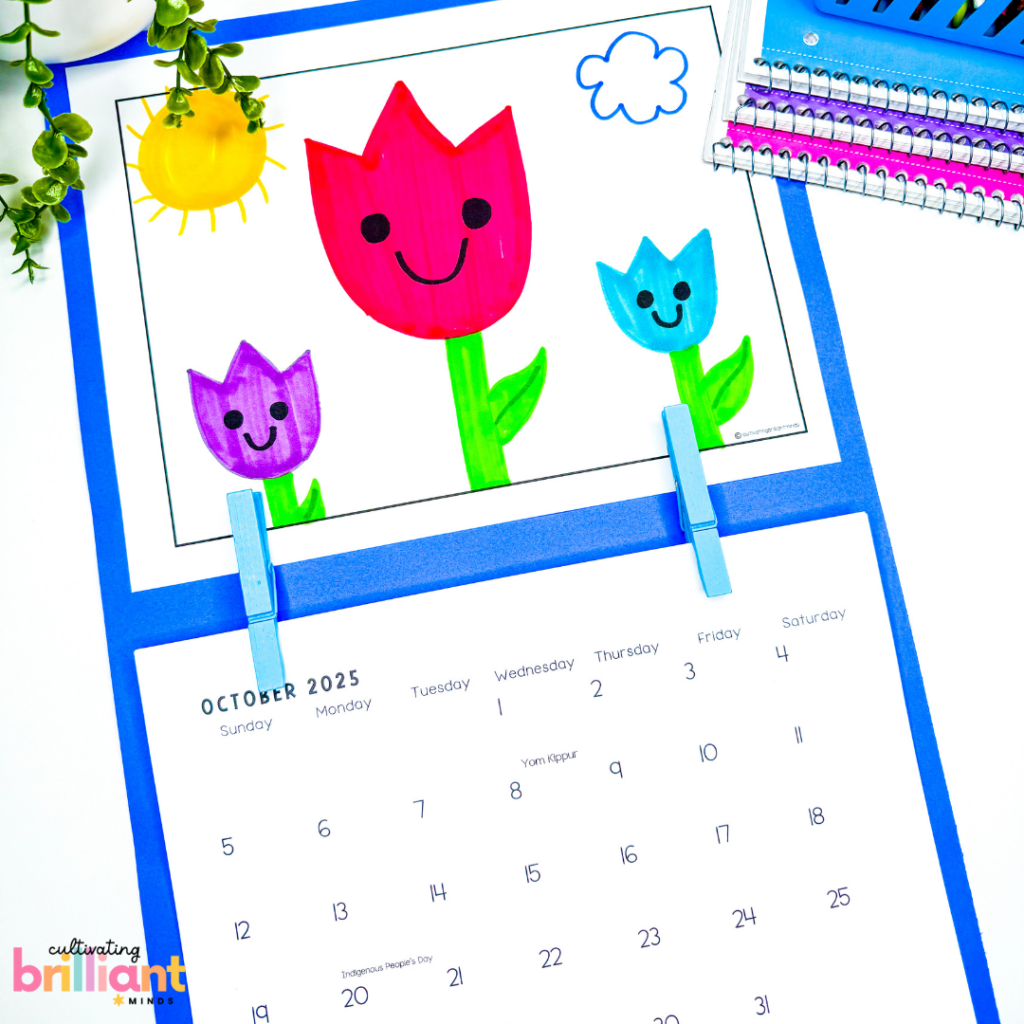 7 - Cultivating Brilliant Minds directed drawing calendar perfect for mothers day fathers day grandparents day back to school end of the school year