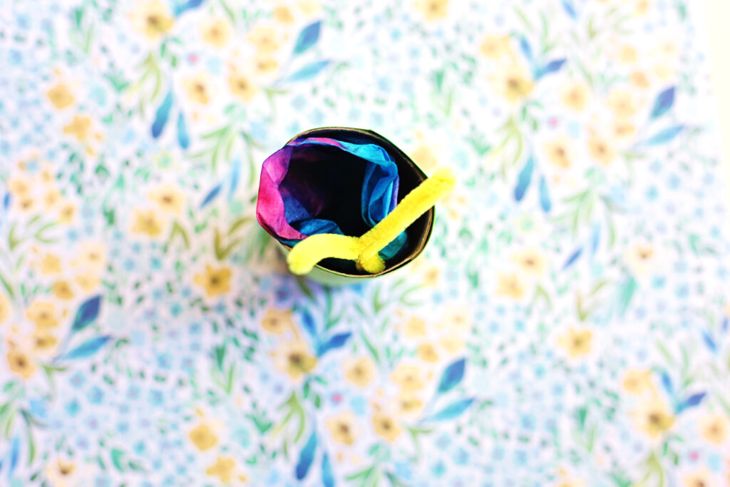 Butterfly & Chrysalis Craft Final 1 - Cultivating Brilliant Minds tucking the butterfly in the cocoon