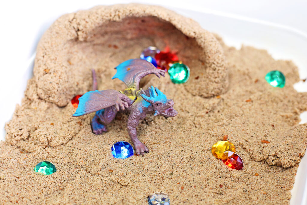 Dragon_s Lair Sensory Bin 3 - Cultivating Brilliant Minds Dragon's Lair Sensory Bin