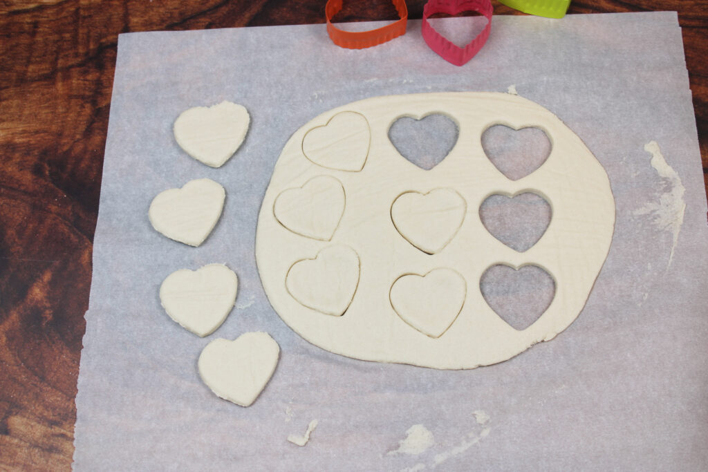 IMG_1378 - Cultivating Brilliant Minds Cutting out the dough for the mother's day gift