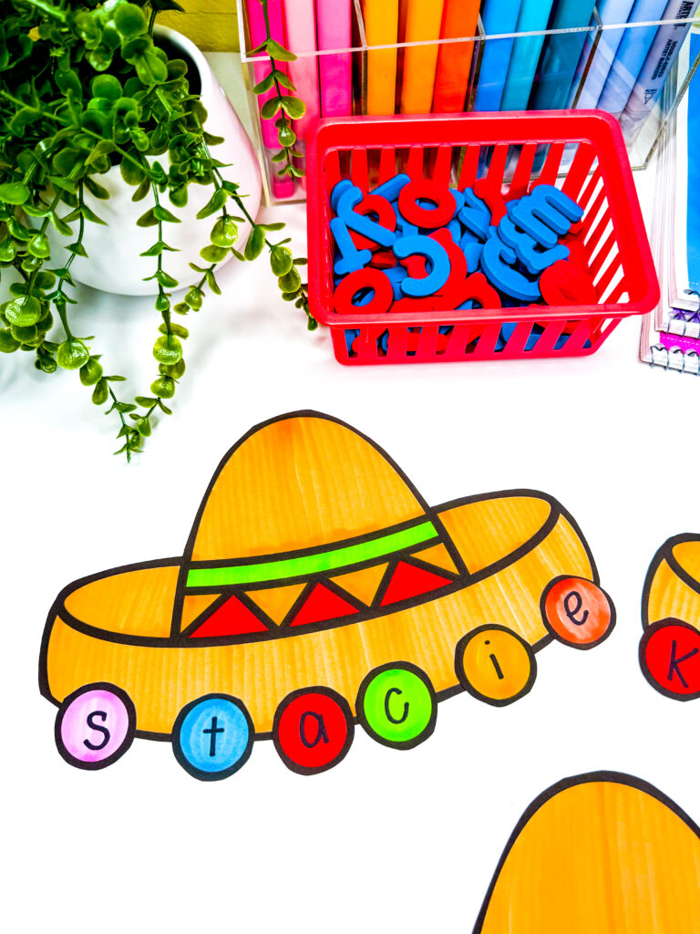 IMG_8366 - Cultivating Brilliant Minds sombrero name craft for cinco de mayo