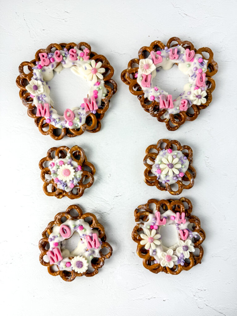 Mother's Day Pretzel Wreath Inprocess18 - Cultivating Brilliant Minds mother's day pretzel wreath
