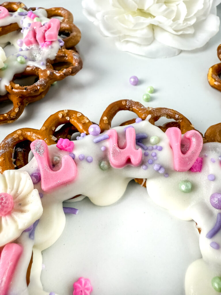 Mother's Day Pretzel Wreath on White Birch9 - Cultivating Brilliant Minds mother's day pretzel wreath