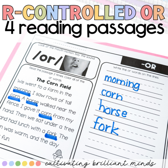 R controlled OR reading passages