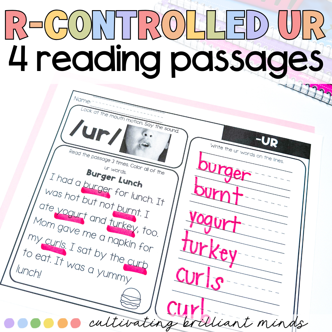 UR Reading Passages - Cultivating Brilliant Minds R controlled UR reading passages