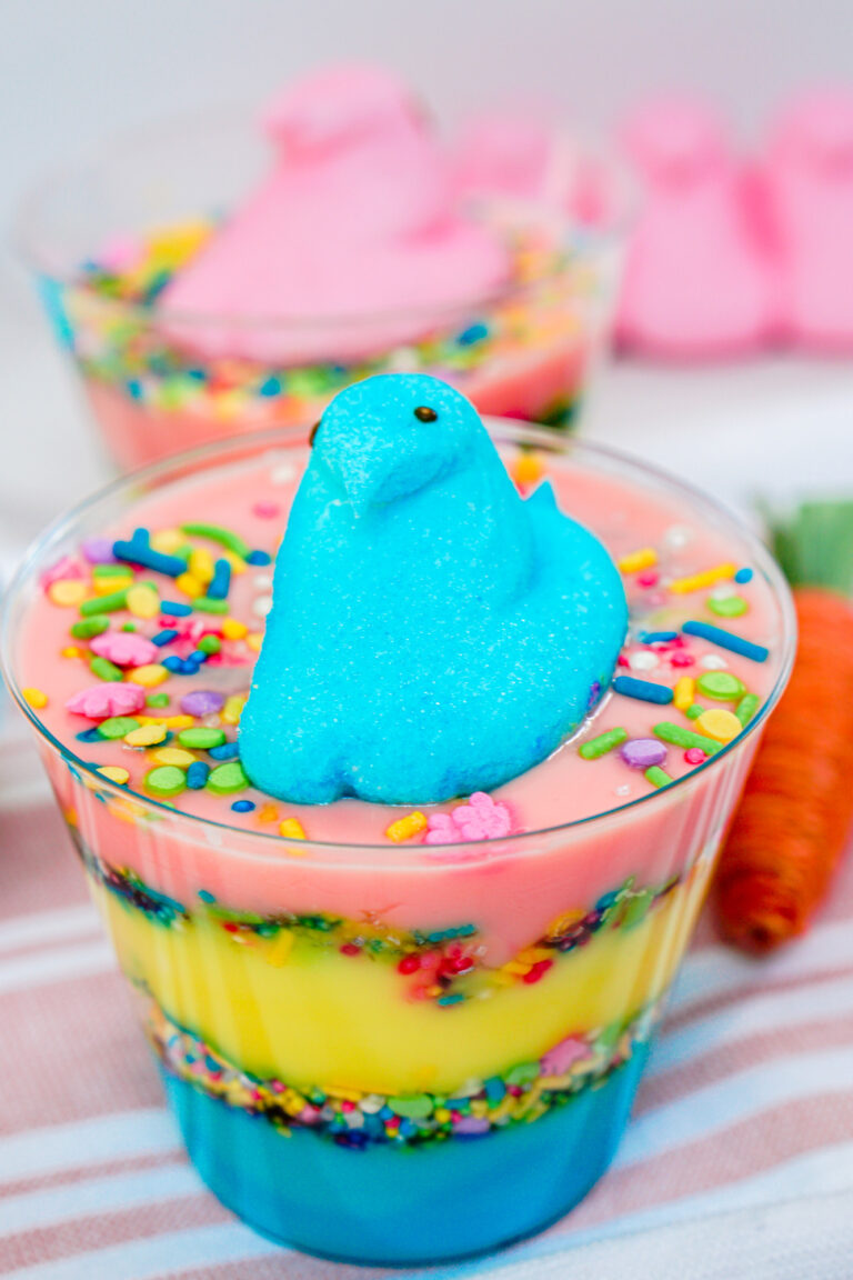 Rainbow Peeps Pudding Cups: A Colorful Easter Treat Kids Can Make