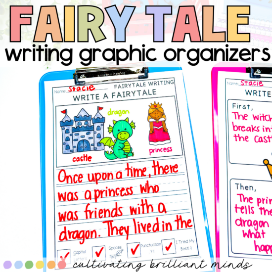Fairy tale writing graphic organizers
