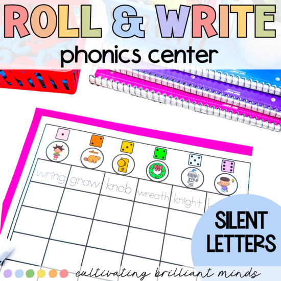 roll and write phonics center