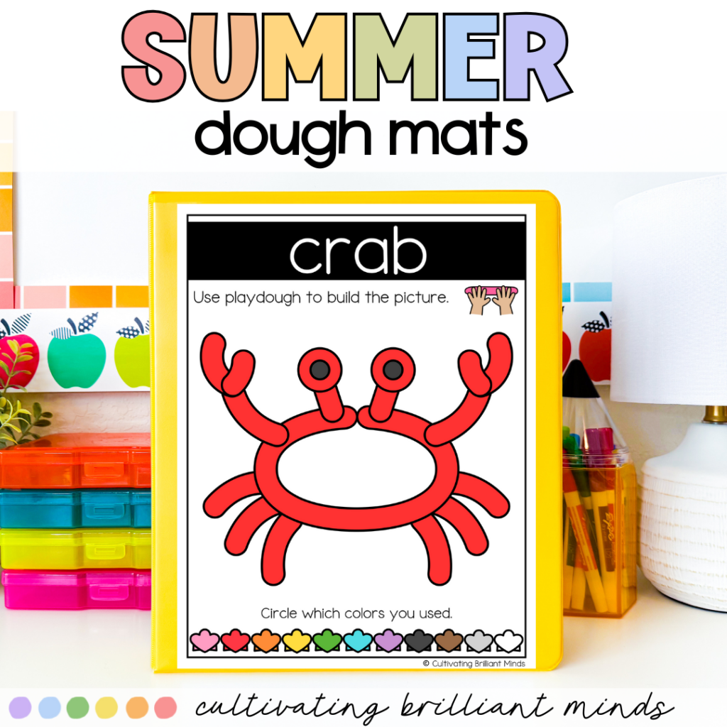 Summer play dough mats