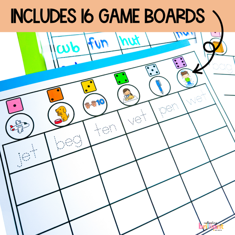 CVC Words Phonics Game | Phonics Activities | Roll & Write | SOR | K/1 ...