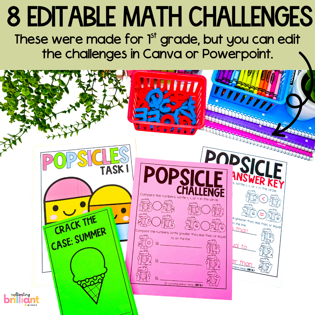 3 - Cultivating Brilliant Minds Summer end of year math games