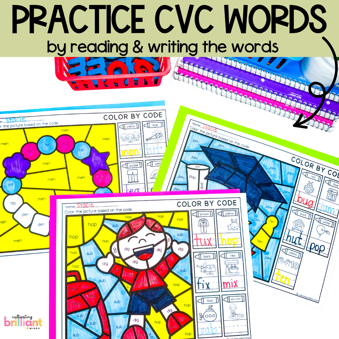 3 - Cultivating Brilliant Minds Graduation color by code activities