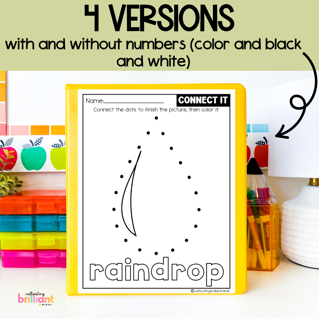 3 - Cultivating Brilliant Minds Weather dot to dot pages