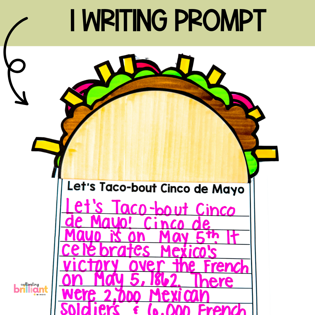 3 - Cultivating Brilliant Minds Cinco de Mayo writing craft