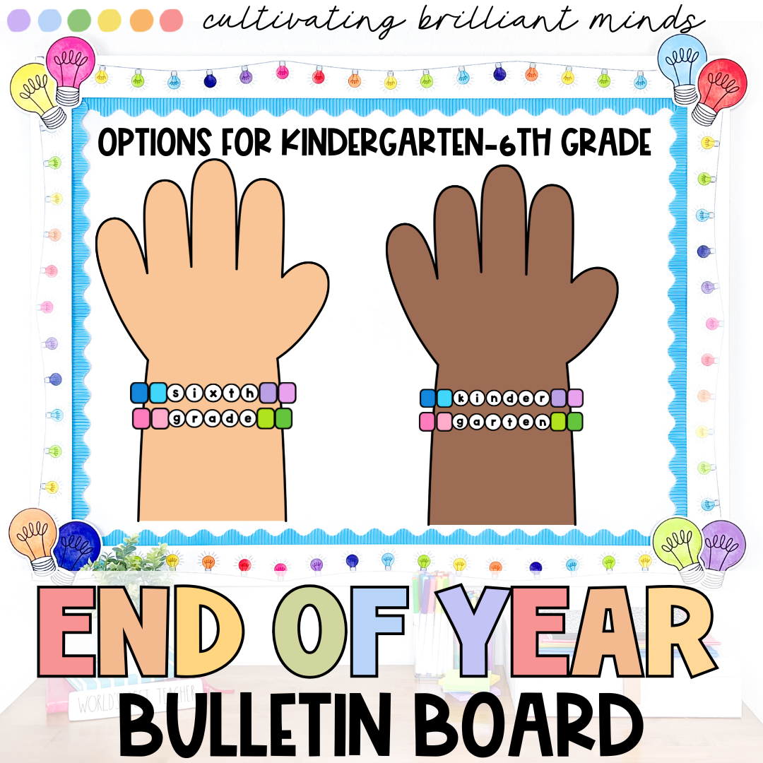 4 - Cultivating Brilliant Minds End of the year bulletin board