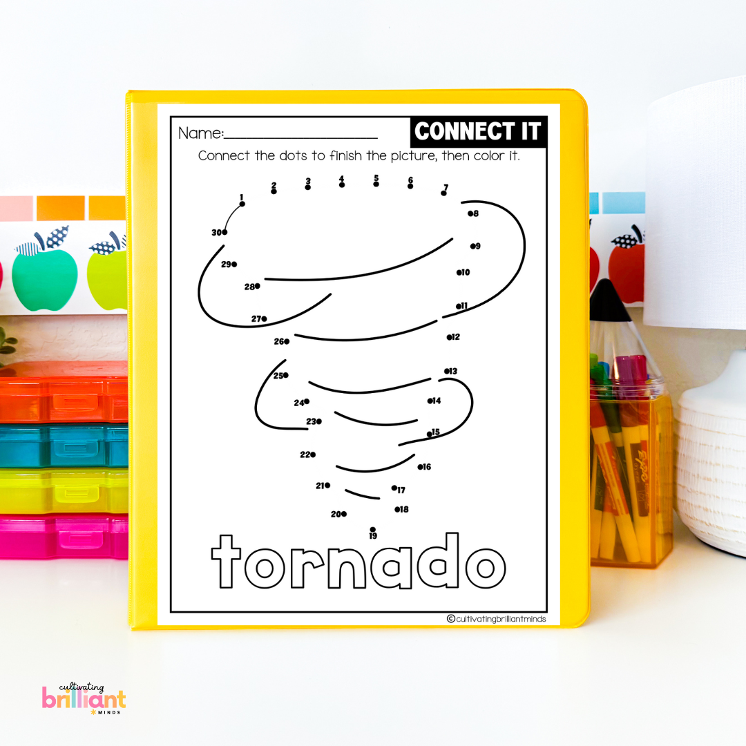 4 - Cultivating Brilliant Minds Weather dot to dot pages