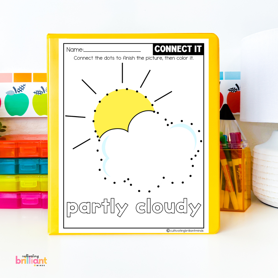 5 - Cultivating Brilliant Minds Weather dot to dot pages