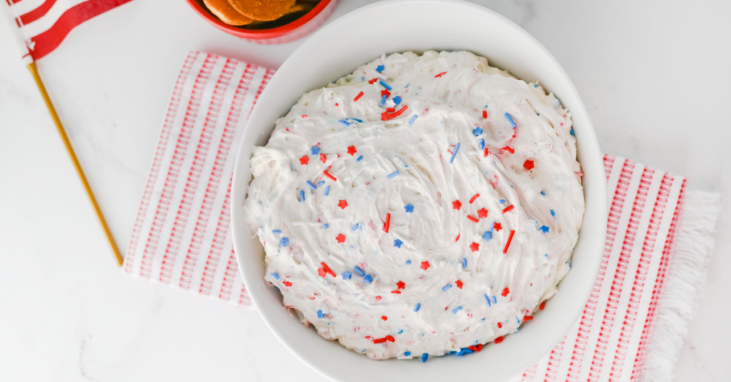 Fourth of July Funfetti Dip - Cultivating Brilliant Minds Fourth of July Funfetti Dip