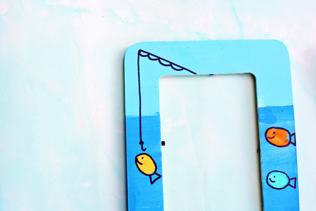 Draw Simple Fishing Pole - Cultivating Brilliant Minds adding details