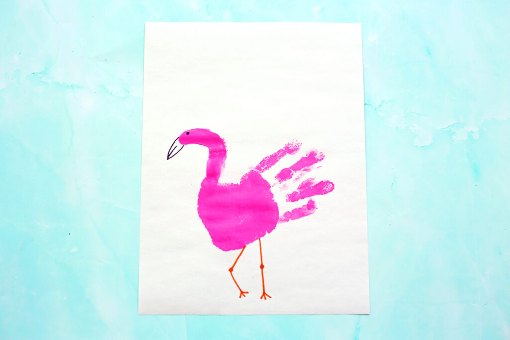 Flamingo Handprint Final 1 - Cultivating Brilliant Minds flamingo handprint craft