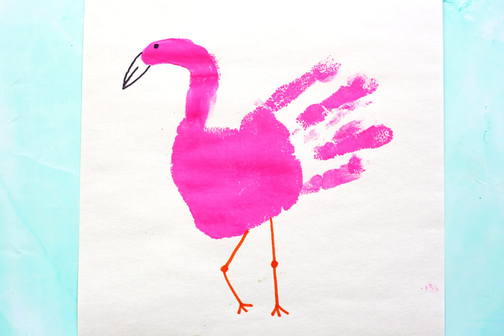 Flamingo Handprint Final 2 - Cultivating Brilliant Minds flamingo handprint craft